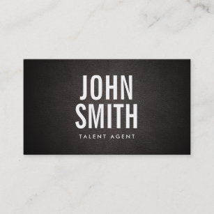 Simple Bold Text Talent Agent Business Card