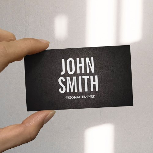 Simple Bold Text Trainer Business Card