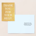 [ Thumbnail: Simple, Bold "Thank You For Your Help!" Card ]