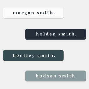 Simple Bold Type Boys Waterproof Name Labels
