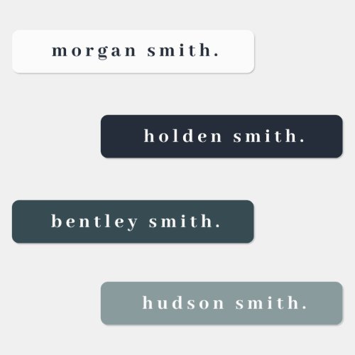 Simple Bold Type Boys Waterproof Name Labels