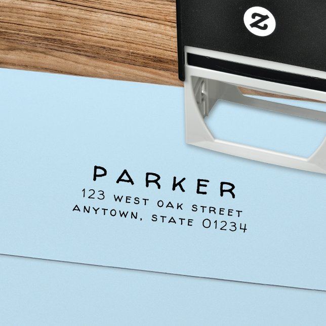 Simple Bold Type Hand-writing Return Address Self-inking Stamp (Creator Uploaded)