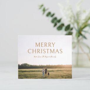 Simple Bold Typography Photo Modern Christmas Card