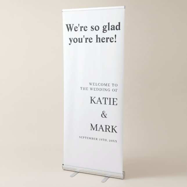 Simple Bold Welcome To Our Wedding Sign Banner (3/4)