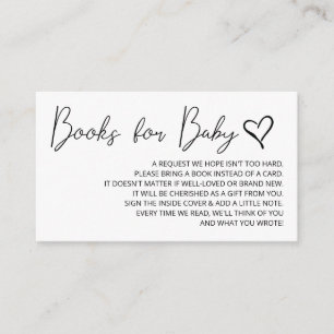 Simple Book Request for Baby Shower Invitation