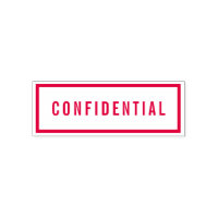 Simple Border Bold Red Confidential Self-inking Stamp