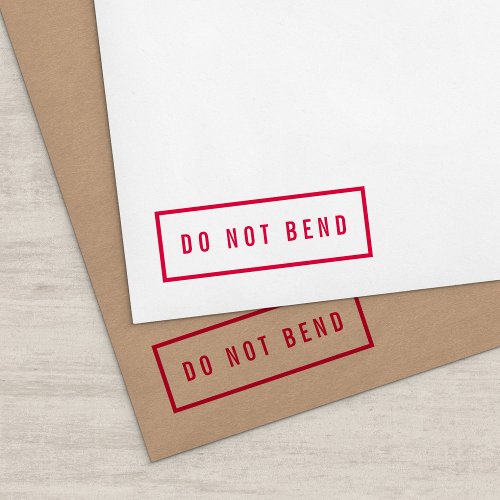 Simple Border Bold Red Do Not Bend Self_inking Stamp