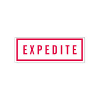 Simple Border Bold Red Expedite Self-inking Stamp