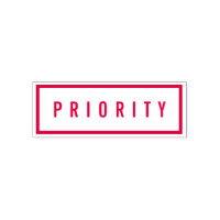 Simple Border Bold Red Priority Self-inking Stamp