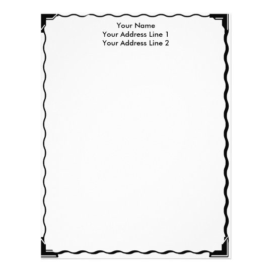Simple Border Custom Letterhead | Zazzle.com