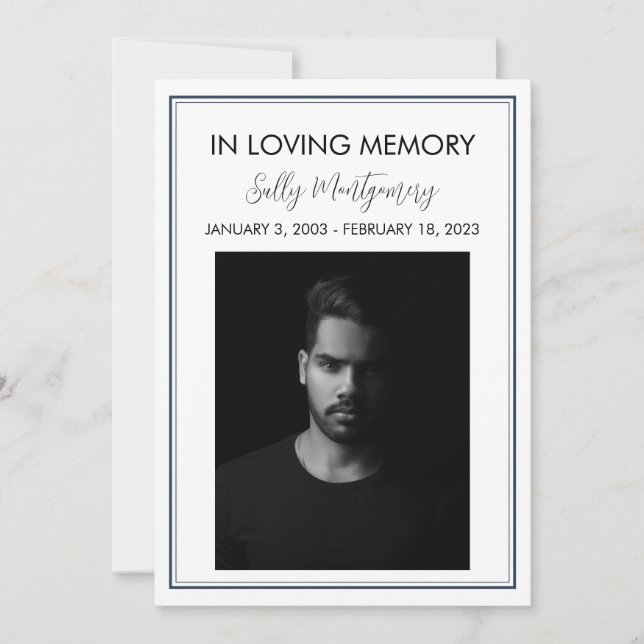 Simple border funeral program (Front)