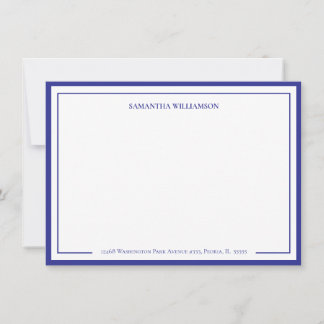 Simple Border Personalized Note Card Stationary