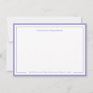 Simple Border Personalized Note Card Stationary
