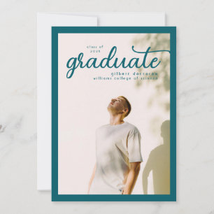 simple bordered portrait bold minimalistic announcement