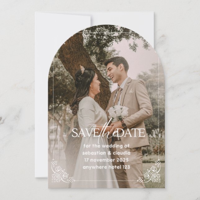 Simple Bordered Save the Date Invitation (Front)