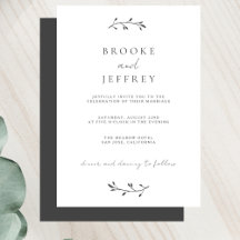 Simple Botanical Chic Modern Minimal Wedding