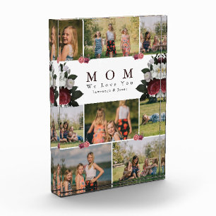 simple Botanical Floral Mom 8 Photo Collage gifts Block