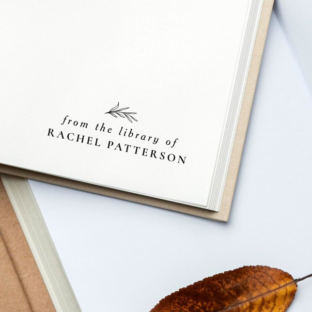 Simple Botanical From The Library Of Custom Name Rubber Stamp (Creator Uploaded)