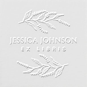 Simple Botanical Lavender Custom Name Library  Embosser