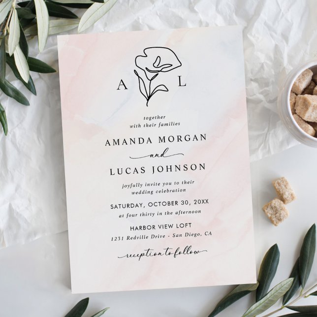  Simple Botanical Rustic Wedding  Invitation (Creator Uploaded)