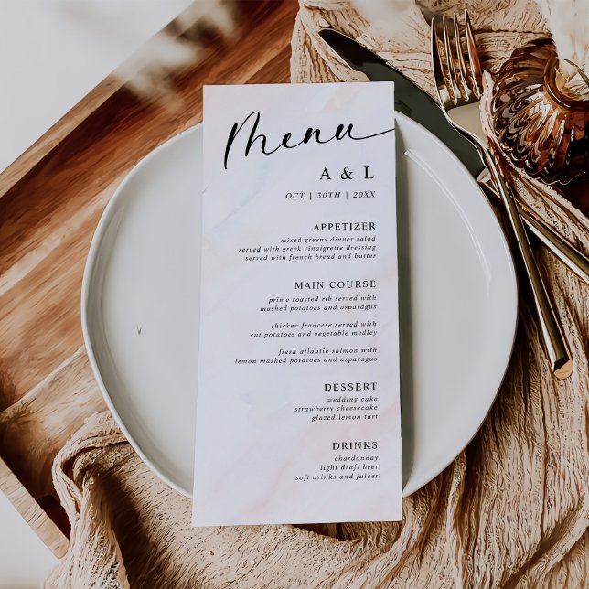 Simple Botanical Rustic Wedding Menu (Creator Uploaded)