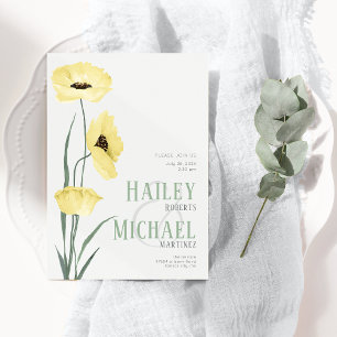 Simple Botanical Wildflowers QR Code Invitation