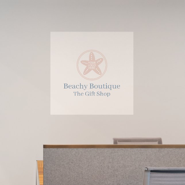 Simple Boutique Business Logo Text Retail Shop Wall Decal (Office)