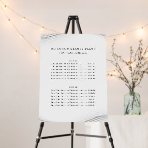 Simple Boutique Business Service Menu Foam Board