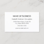 Simple Boutique Elegant Chalkboard Floral Heart Business Card (Back)
