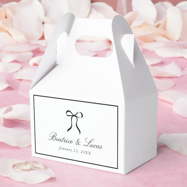 Simple Bow Classic Wedding Favor Boxes (Wedding)