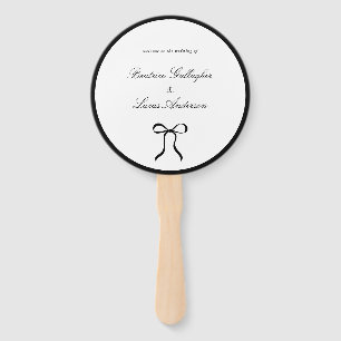 Simple Bow Classic Wedding Hand Fan