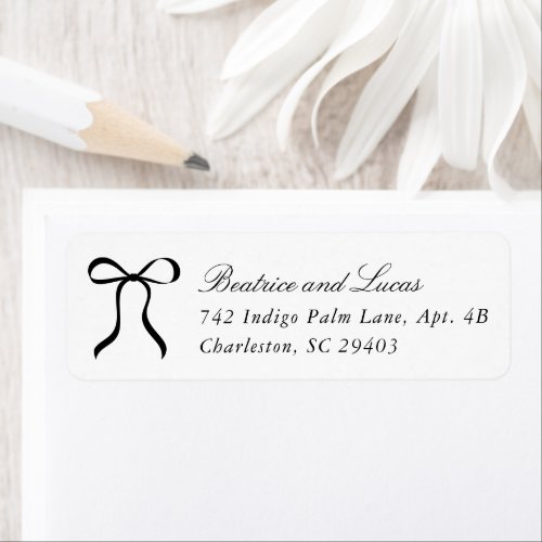Simple Bow Classic Wedding Label