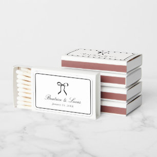 Simple Bow Classic Wedding Matchboxes