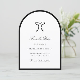 Simple Bow Classic Wedding Save The Date