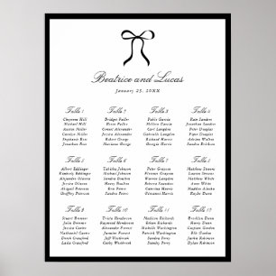 Simple Bow Classic Wedding Seating Chart