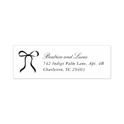 Simple Bow Classic Wedding Self-inking Stamp