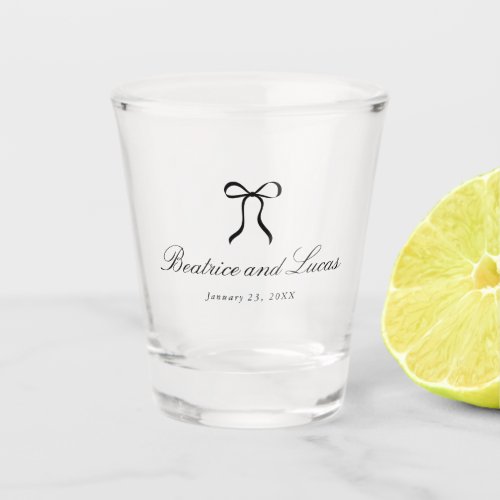 Simple Bow Classic Wedding Shot Glass