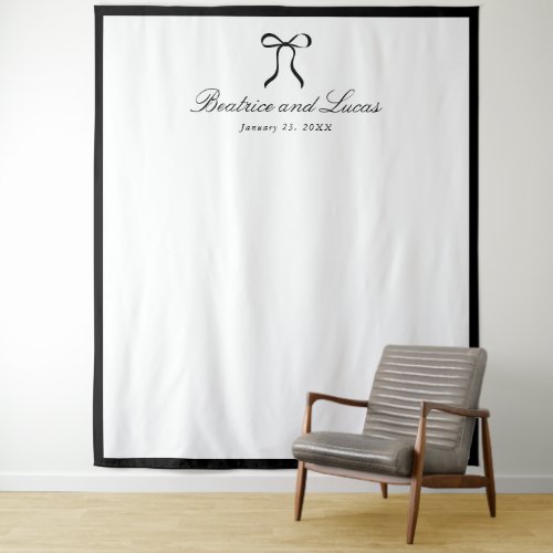 Simple Bow Classic Wedding Tapestry