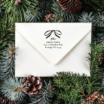 Simple Bow Family Name Return Address Self-inking Stamp<br><div class="desc">Simple Bow Family Name Return Address Selfi-inking Stamp. Click the customize button to personalize this design with your text.</div>
