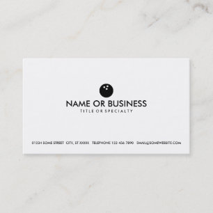 simple bowling business card