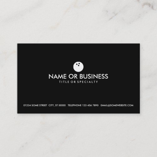 simple bowling business card templates