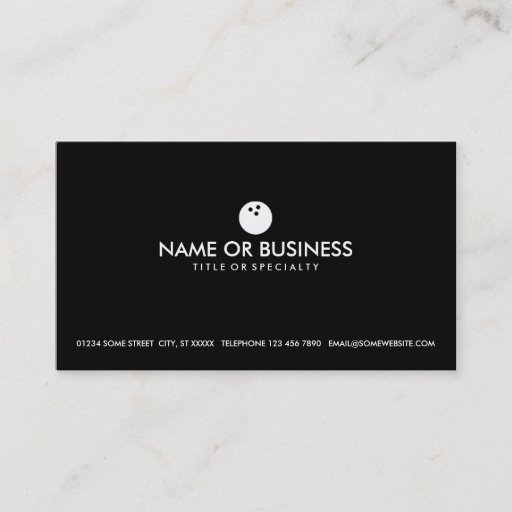Customizable simple bowling business card templates