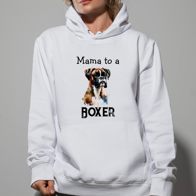 Simple Boxer Mama Brown Personalize Hoodie (Creator Uploaded)
