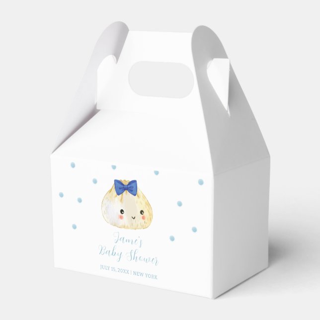 Simple Boy Little Dumpling Baby Shower  Favor Boxes (Front Side)