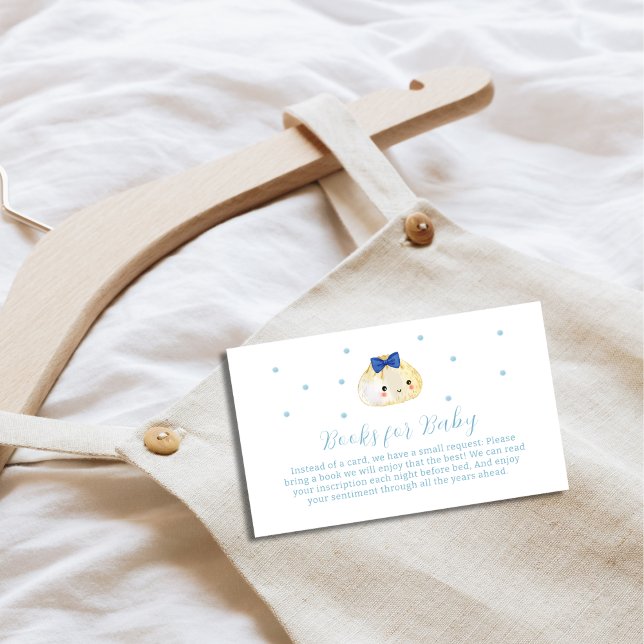Simple Boy Little Dumpling Books For Baby Shower  Enclosure Card (Simple Boy Little Dumpling Books For Baby Shower Enclosure Card)