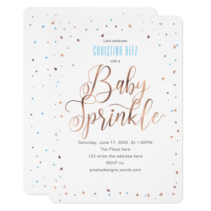 baby boy sprinkle invitations