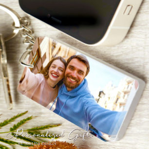 Simple Boyfriend Gift and Girlfriend Gift Photo Keychain