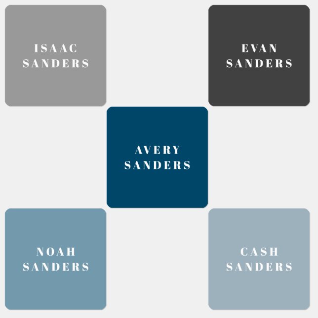 Simple Boys Cool Waterproof Clothing Name Labels (Group)