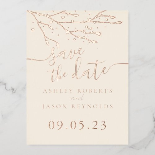 Simple Branch Save The Date Card