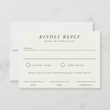 Simple Branch Wedding Rsvp Reply Card by 2BirdStone at Zazzle
